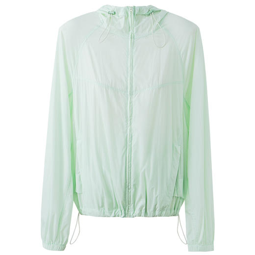 SELFWHO胶原凉感绿色连帽外套女2025夏新款宽松户外运动防晒夹克 商品图4