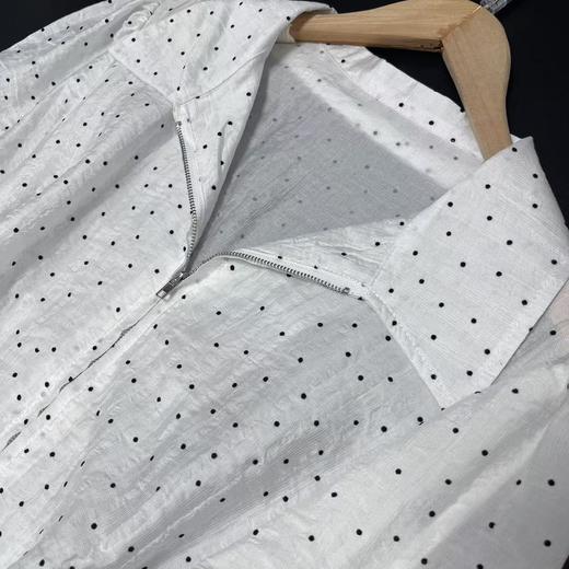 8.9秒杀【节日特卖】5633波点腰部抽褶短袖上衣-喜出 商品图5