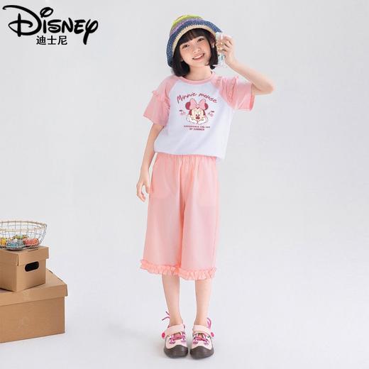 迪士尼女童短袖套装夏季两件套儿童2025新款女大童七分裤运动服潮 商品图2