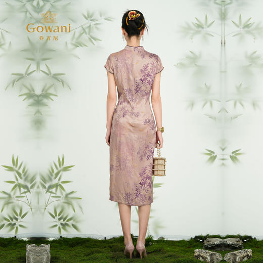 乔万尼新品100%真丝国风新中式旗袍连衣裙ED2E502 商品图4