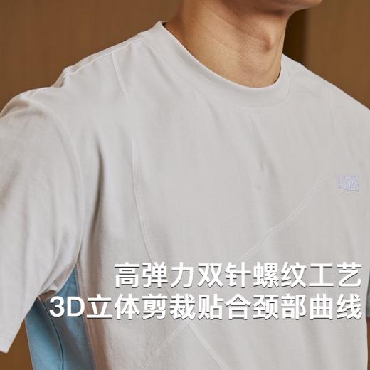 录士LUSHISI乱线主题拼接哈苏线运动训练潮流速干短袖tee恤 商品图3