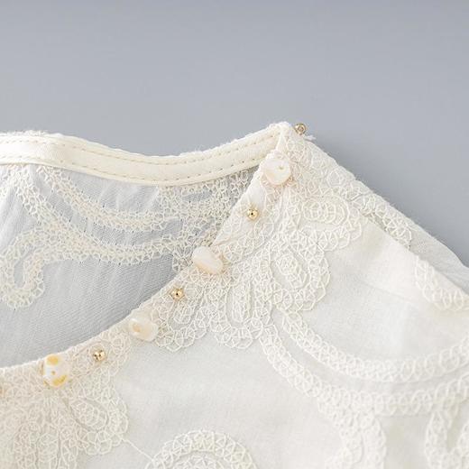 【高货wl】全新升级【铂金会员339/天猫459/差价120】(99856)洛诗琳重工法式提花圆领短袖上衣蕾丝花边裤两件套女 商品图2