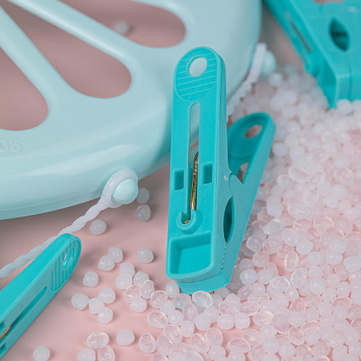 茶花衣架带夹子 多头晾衣架 晒袜子架内衣架(9夹子)晒衣夹挂架 2只装*2 商品图3