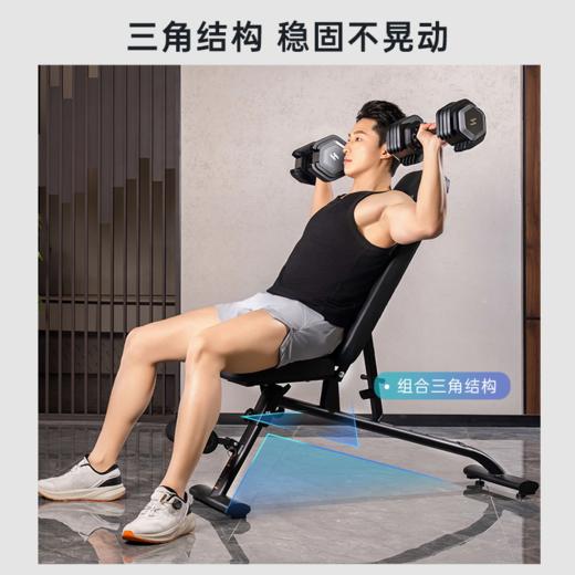 舒华哑铃凳家用多功能折叠健身家用器材仰卧起坐卧推辅助器G593 商品图4