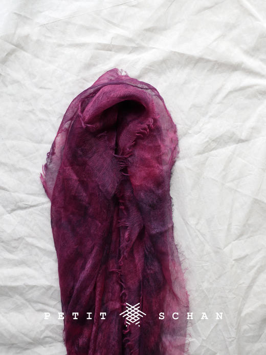 PETIT SCHAN小闪 ACC#040 As in a Dream 如梦之梦 羊绒真丝手工点染围巾披肩 商品图3