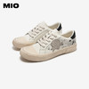 MIO米奥做旧脏脏鞋秋新款小白鞋厚底女鞋涂鸦鞋舒适休闲板鞋M254551318 商品缩略图2