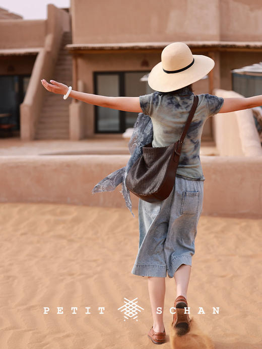 PETIT SCHAN小闪 CLO#827 Beyond the Veil of Mist 云深不知处 云朵羊绒系列纯羊绒手工染色点染短袖 商品图4