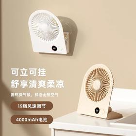 塞尔兰斯 · 无线遥控静音桌面风扇  可立可挂，舒柔自然风，三色可选每一款颜色都好看，空气循环对流，久吹不易头痛！?静音降噪！远离噪音烦躁?持久续航，红外遥控，省时省力，夏日必备~