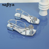预售7天|Safiya/索菲娅2025时尚套趾玫瑰气质显白粗跟一字扣带仙女凉鞋SFD2115420 商品缩略图5