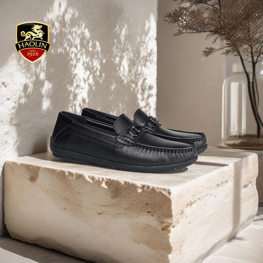 豪麟名鞋迪嘉男鞋商务鞋牛皮革DJWTA51MS003黑色 商品图1