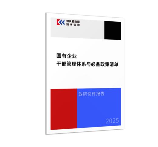 政研快评报告 | 国有企业干部管理体系与必备政策清单（2025） 商品图1