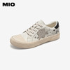 MIO米奥做旧脏脏鞋秋新款小白鞋厚底女鞋涂鸦鞋舒适休闲板鞋M254551318 商品缩略图0