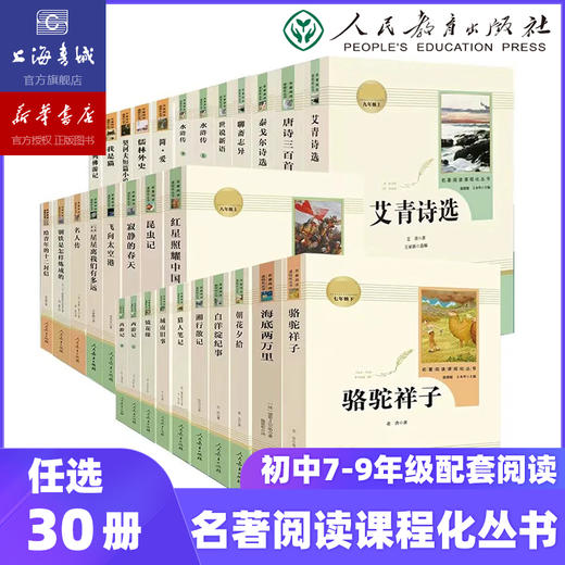 人教版初中阅读名著七八九年级 人民教育出版社 寒假暑假阅读朝花夕拾西游记红星照耀中国 西游记 童年初中课外书籍中考语文阅读 商品图0