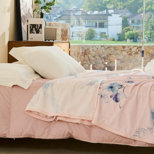 水星家纺 DH绮梦花涧法兰绒毯 商品图10