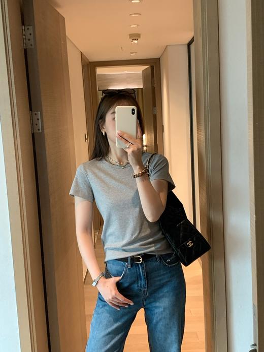 点此购买 The Row夏季女士休闲圆领十字短袖T恤 my 319921 商品图12