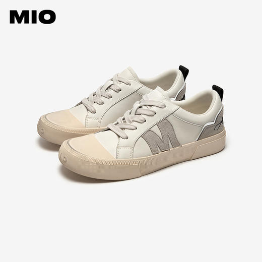 MIO米奥做旧脏脏鞋复古板鞋女小白鞋经典百搭休闲鞋M254551307 商品图2