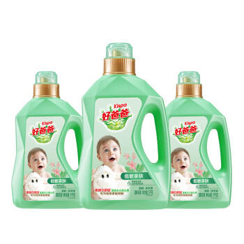 好爸爸（Kispa）天然低敏亲肤洗衣液 8斤 持久留香 婴孕儿童洗衣可用 清新花香 商品图1