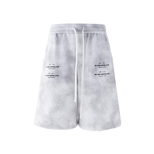 BJHG不计后果做旧灯芯绒短裤男款夏季新款宽松美式简约印花五分裤 商品图4