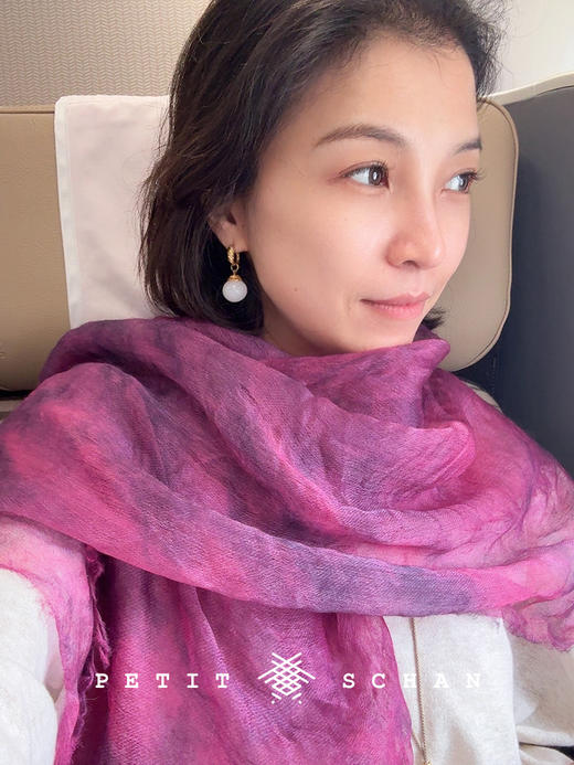 PETIT SCHAN小闪 ACC#040 As in a Dream 如梦之梦 羊绒真丝手工点染围巾披肩 商品图1