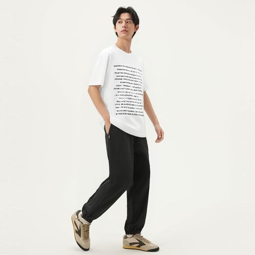 gxg.jeans男装 黑色基础宽松休闲长裤男裤束脚裤 25年夏热卖 商品图4