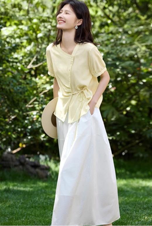 🔥【Avann 夏日显瘦清凉感上衣系列】「一衣2穿」的天然空调衫！👉双面穿切换场景，娃娃领减龄不幼稚 👏苎麻棉混纺越穿越凉快，搭裙显贵、配裤慵懒，今夏必入的懒人时髦单品 商品图6