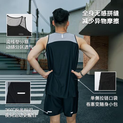 录士LUSHISI不惧主题可收纳背心短裤套装拉链速干篮球裤轻薄透气 商品图2