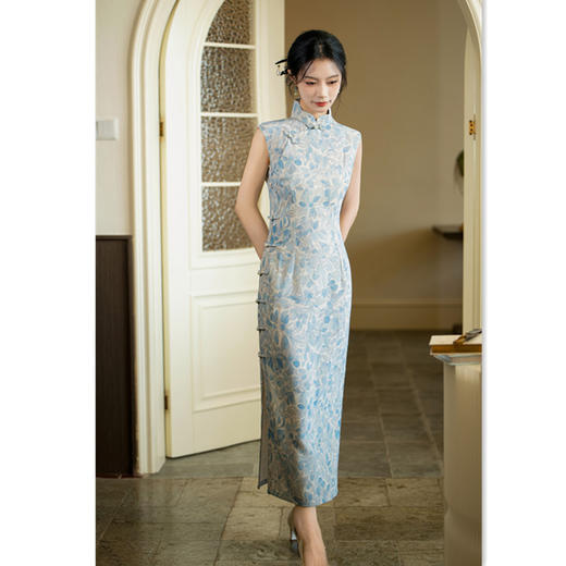 现代时尚改良新中式全开襟旗袍2025夏季新款日常古法旗袍SYK262702 商品图2