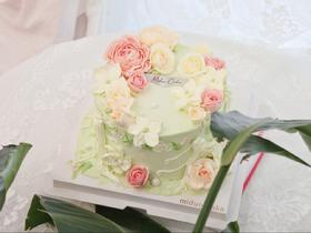 女士款 绿野仙踪繁花 小清新绿色系 韩式裱花