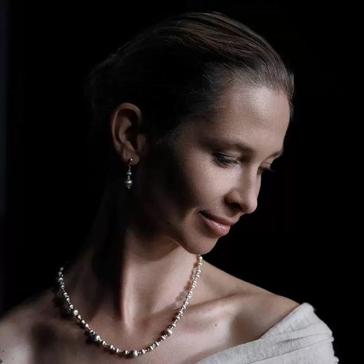 Jai  曼德勒1号手工拉丝银珠耳坠 商品图2