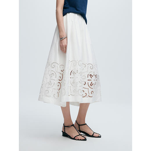 棉仓363617023-初棉镂空刺绣半身裙 商品图1