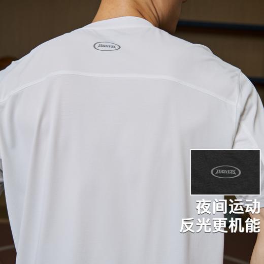 录士LUSHISI掠光主题轻薄透气速干休闲圆领美式复古拼接训练短袖t 商品图2