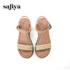 预售7天|Safiya/索菲娅2025度假风坡跟厚底外穿百搭时尚编织休闲凉鞋SFD2115421 商品缩略图10