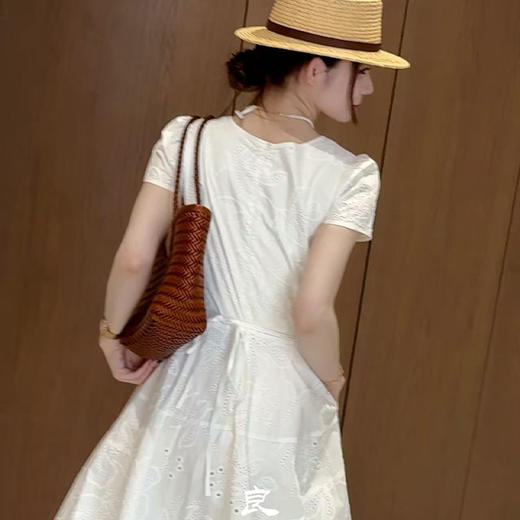 【现货】良木礼方领镂空裙（19578） 商品图3