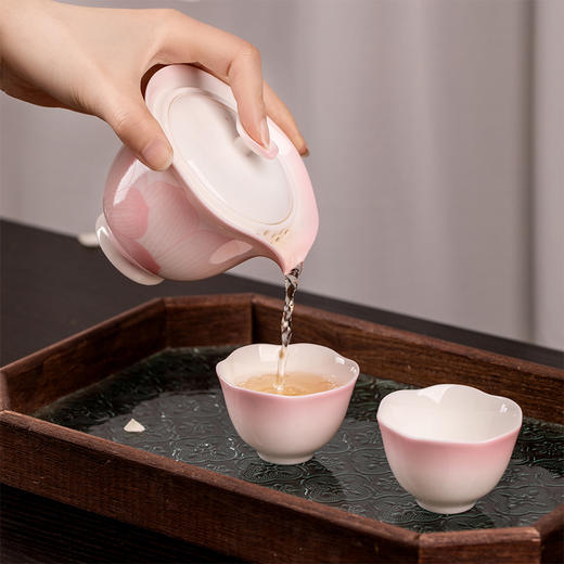 【故宫茶具】出水芙蓉羊脂玉泥茶具茶杯套装博物馆文创新婚生日礼物 商品图4