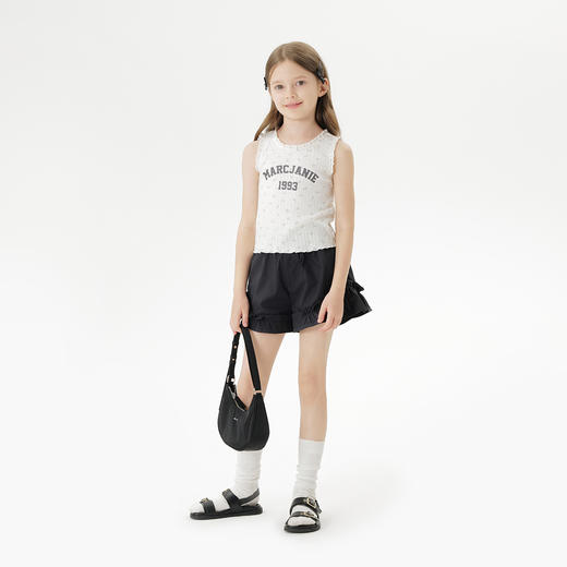 马克珍妮女童复古甜酷碎花背心儿童上衣纯棉2025年夏装新款550715 商品图2