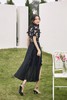 Le Malene 黑色花朵中式盘扣网纱两穿连衣裙 20284 商品缩略图5