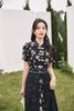 Le Malene 黑色花朵中式盘扣网纱两穿连衣裙 20284 商品缩略图2