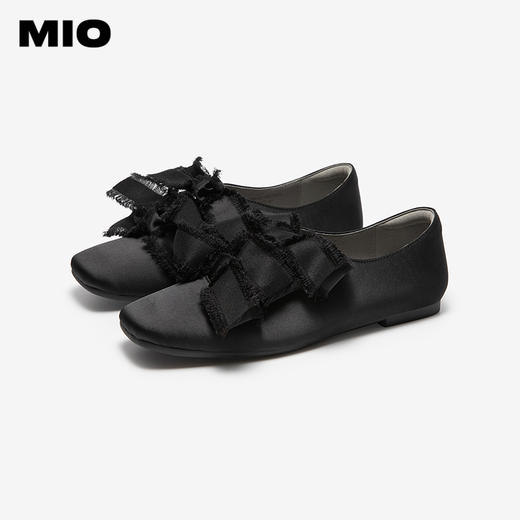 MIO米奥豹纹单鞋女miu系蝴蝶结方头平底舒适玛丽珍M254401607 商品图2