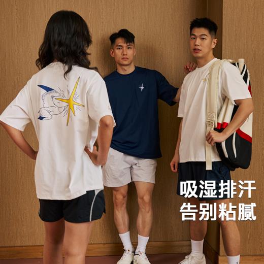 录士LUSHISI逐穹主题速干吸湿排汗篮球短袖投篮服训练印花t恤休闲 商品图3