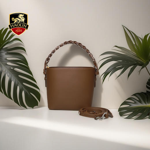 豪麟名鞋迪嘉女包手袋牛皮革WPB51EL001咖啡色 商品图1