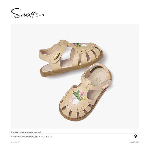 斯纳菲女童包头凉鞋儿童小公主鞋夏季女孩软底防滑宝宝鞋237322★ 商品图2