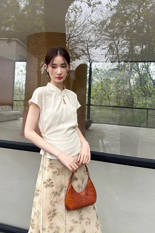 Le Malene 新中式竹叶印花半裙 20287 商品图2