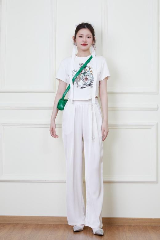 ESTELLICA 新中式垂感遮肉阔腿裤 20292 商品图2