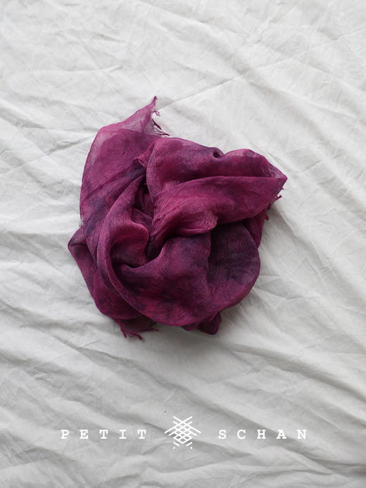 PETIT SCHAN小闪 ACC#040 As in a Dream 如梦之梦 羊绒真丝手工点染围巾披肩 商品图2