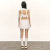 Ariseism  美式复古白色背心百褶半身裙短裙女夏套装两件套 商品缩略图3