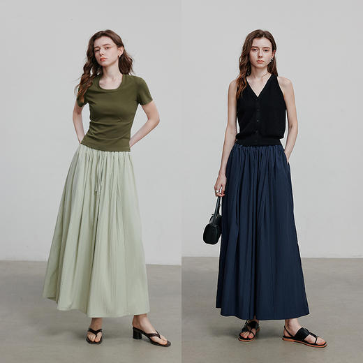 初语慵懒松弛感大阔腿休闲裤女淡人穿搭山本风裙裤 商品图4