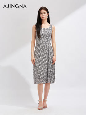 【超值秒杀】阿菁娜古韵灵动无袖方领设计感连衣裙T29X112120