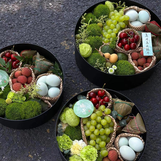 《青青子衿》端午节粽子水果中号礼盒直径38厘米 商品图1