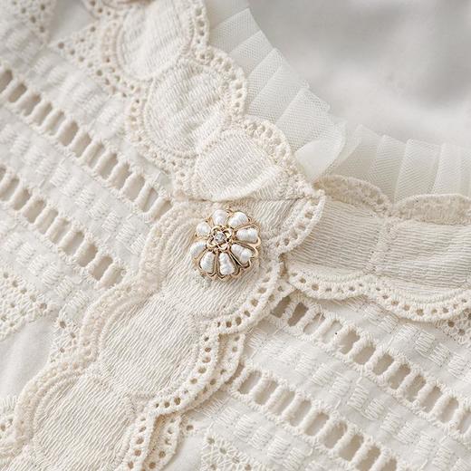 【高货wl】全新升级【铂金会员330/天猫439/差价109】(99308)洛诗琳法式名媛千金小香风镂空刺绣上衣半裙两件套装 商品图2