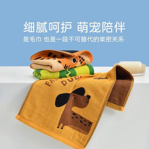 洁丽雅7A抗菌纱布毛巾女童巾2025年新品棉质吸水亲肤快干儿童卡通 商品图3
